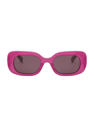 CELINE Women's Bold 3 Dots 51MM Rectangular Sunglasses - Fuschia Dark Pink | Thumbnail 2