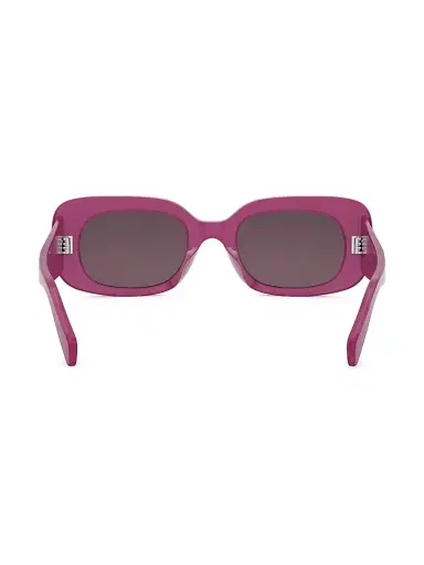 CELINE Women's Bold 3 Dots 51MM Rectangular Sunglasses - Fuschia Dark Pink | Thumbnail 5
