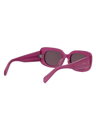 CELINE Women's Bold 3 Dots 51MM Rectangular Sunglasses - Fuschia Dark Pink | Thumbnail 6