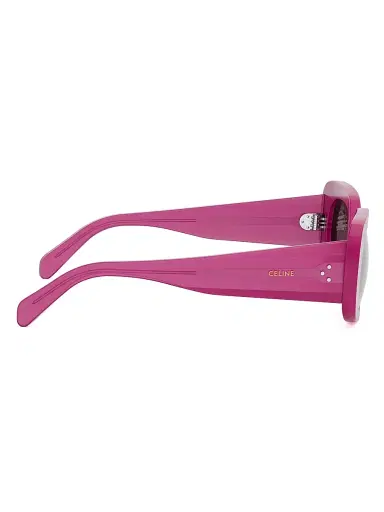 CELINE Women's Bold 3 Dots 51MM Rectangular Sunglasses - Fuschia Dark Pink | Thumbnail 7