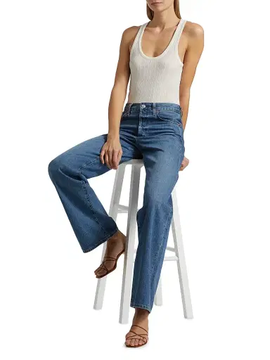 A.L.C. Women's Iris Rib-Knit Tank - Bright White - Size XL | Thumbnail 2