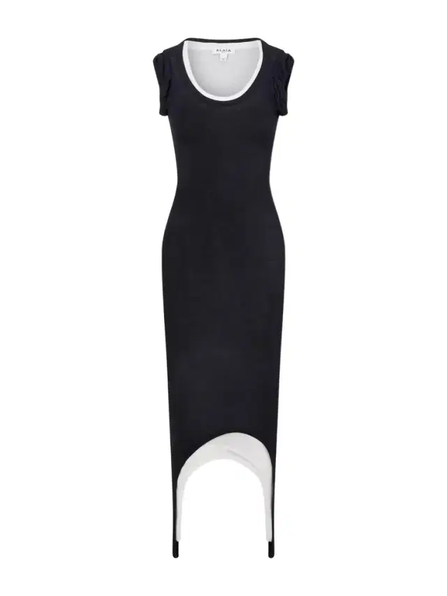 Alaïa Layered Stretch-knit Midi Dress