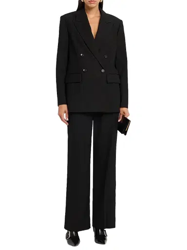A.L.C. Women's Hirsh Wool Straight-Leg Pants - Black | Thumbnail 2