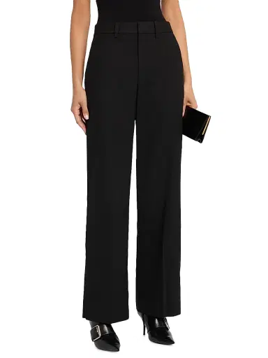 A.L.C. Women's Hirsh Wool Straight-Leg Pants - Black | Thumbnail 3