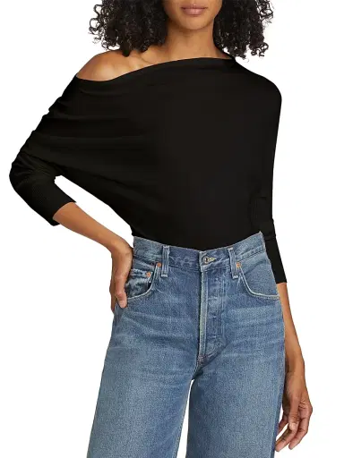 Simkhai Women's Lavina Wool-Blend Off-the-Shoulder Sweater | Thumbnail 3 Simkhai Women's Lavina Wool-Blend Off-the-Shoulder Sweater | Thumbnail 3