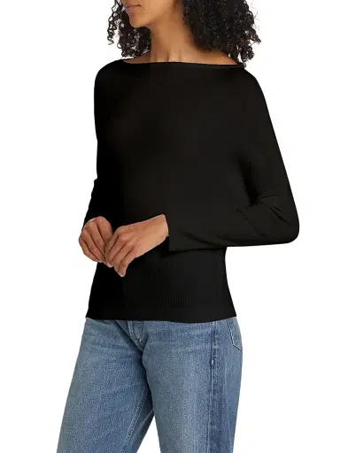 Simkhai Women's Lavina Wool-Blend Off-the-Shoulder Sweater | Thumbnail 4 Simkhai Women's Lavina Wool-Blend Off-the-Shoulder Sweater | Thumbnail 4