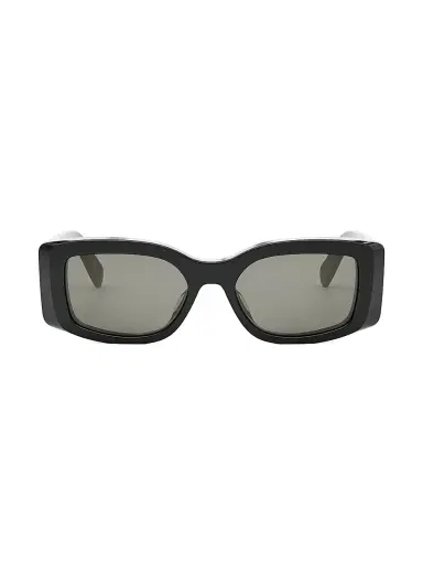 CELINE Women's Triomphe 53MM Rectangular Sunglasses - Shiny Black Smoke | Thumbnail 2