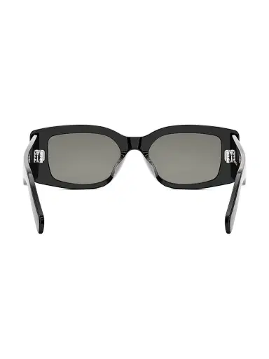 CELINE Women's Triomphe 53MM Rectangular Sunglasses - Shiny Black Smoke | Thumbnail 5