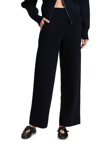 A.L.C. Women's Corey Knit Wide-Leg Pants - Navy | Thumbnail 3