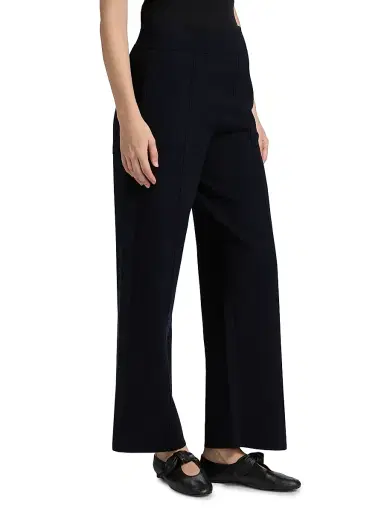 A.L.C. Women's Corey Knit Wide-Leg Pants - Navy | Thumbnail 4