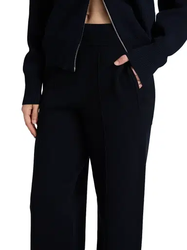 A.L.C. Women's Corey Knit Wide-Leg Pants - Navy | Thumbnail 6
