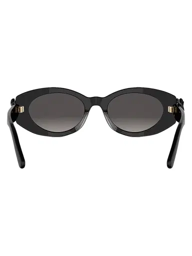 Dior Women's Clover B1l 52MM Oval Sunglasses - Shiny Black Gradient Smoke | Thumbnail 5 Dior Women's Clover B1l 52MM Oval Sunglasses - Shiny Black Gradient Smoke | Thumbnail 5