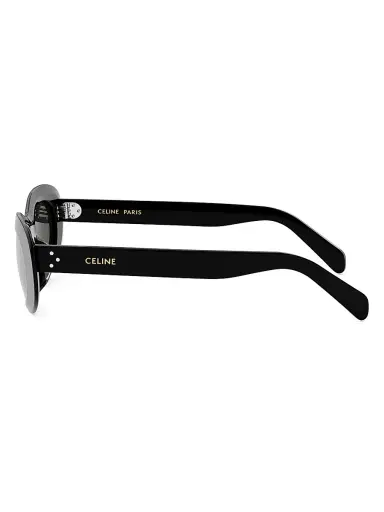 CELINE Women's Celine 3 Dots 54MM Rectangular Sunglasses - Black Grey | Thumbnail 3