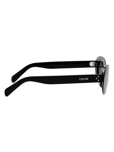 CELINE Women's Celine 3 Dots 54MM Rectangular Sunglasses - Black Grey | Thumbnail 7