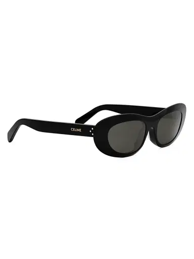 CELINE Women's Celine 3 Dots 54MM Rectangular Sunglasses - Black Grey | Thumbnail 8