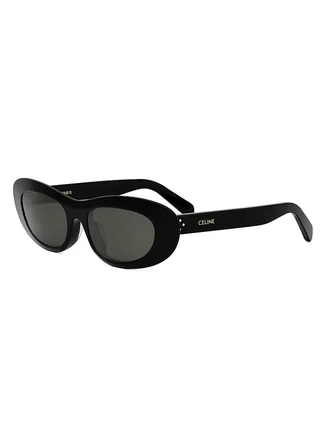 CELINE Women's Celine 3 Dots 54MM Rectangular Sunglasses - Black Grey