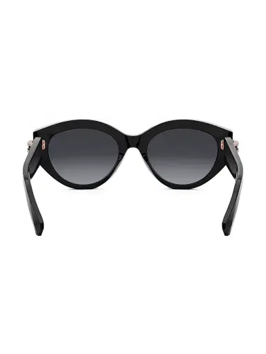 BVLGARI Women's B. Zero1 53MM Oval Sunglasses - Black Gold Black | Thumbnail 5