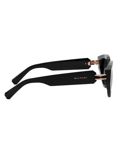 BVLGARI Women's B. Zero1 53MM Oval Sunglasses - Black Gold Black | Thumbnail 7