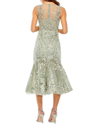 Mac Duggal Women's Embellished Floral-Embroidered Mermaid Cocktail Dress | Thumbnail 2 Mac Duggal Women's Embellished Floral-Embroidered Mermaid Cocktail Dress | Thumbnail 2