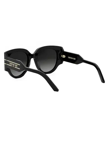 Dior Women's Signature R2I 53MM Butterfly Sunglasses - Black Gold Black | Thumbnail 4