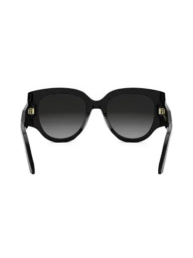 Dior Women's Signature R2I 53MM Butterfly Sunglasses - Black Gold Black | Thumbnail 5