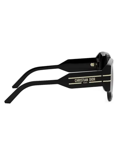 Dior Women's Signature R2I 53MM Butterfly Sunglasses - Black Gold Black | Thumbnail 7
