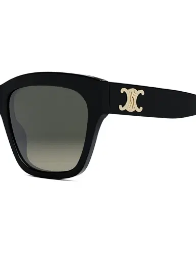 CELINE Women's Triomphe 55MM Geometric Sunglasses - Shiny Black | Thumbnail 3