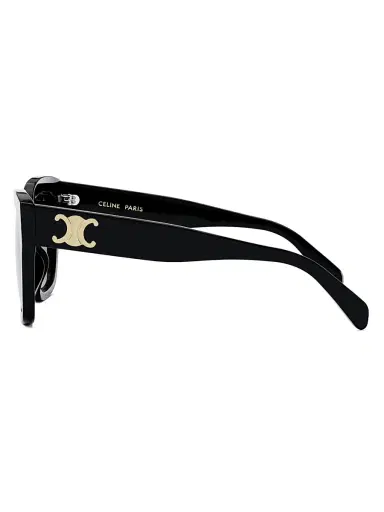 CELINE Women's Triomphe 55MM Geometric Sunglasses - Shiny Black | Thumbnail 4