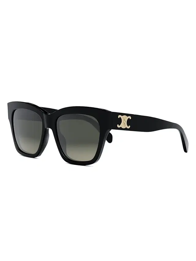 CELINE Women's Triomphe 55MM Geometric Sunglasses - Shiny Black