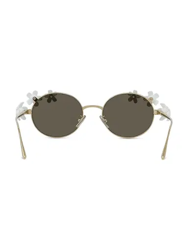 LOEWE Women's x Paula's Ibiza 51MM Round Sunglasses - Gold Brown White | Thumbnail 5 LOEWE Women's x Paula's Ibiza 51MM Round Sunglasses - Gold Brown White | Thumbnail 5