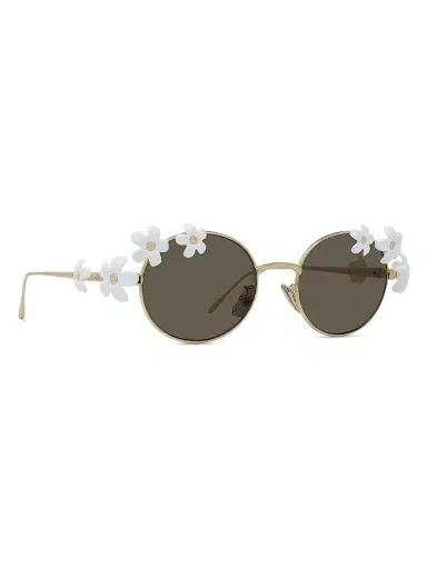 LOEWE Women's x Paula's Ibiza 51MM Round Sunglasses - Gold Brown White | Thumbnail 8 LOEWE Women's x Paula's Ibiza 51MM Round Sunglasses - Gold Brown White | Thumbnail 8