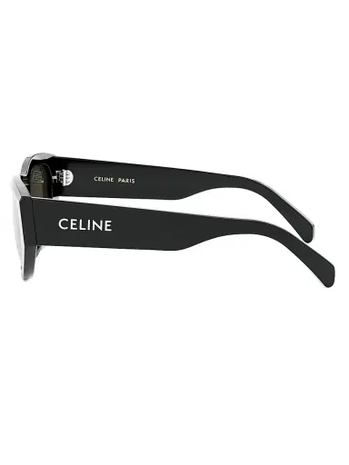 CELINE Women's Monochroms 55MM Cat-Eye Sunglasses - Shiny Black Smoke | Thumbnail 3
