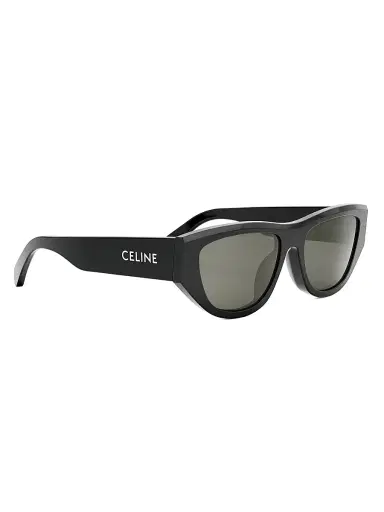 CELINE Women's Monochroms 55MM Cat-Eye Sunglasses - Shiny Black Smoke | Thumbnail 8