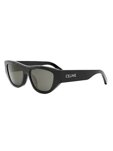 CELINE Women's Monochroms 55MM Cat-Eye Sunglasses - Shiny Black Smoke | Thumbnail 1