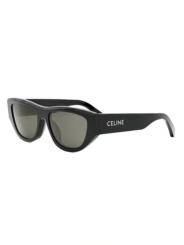 CELINE Women's Monochroms 55MM Cat-Eye Sunglasses - Shiny Black Smoke