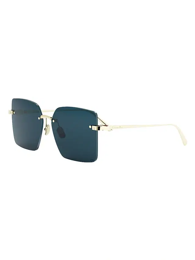 Dior Women's C S3U 58MM Square Sunglasses - Shiny Gold Blue