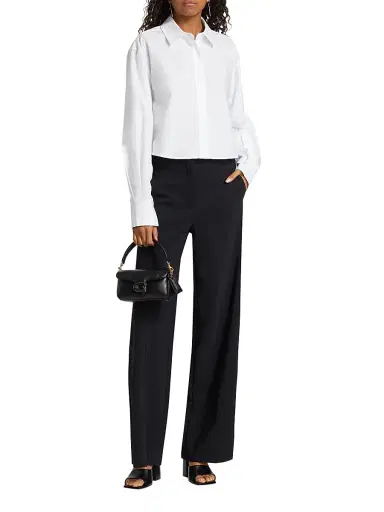 Simkhai Women's Renata Crop Shirt - White - Size XL | Thumbnail 2 Simkhai Women's Renata Crop Shirt - White - Size XL | Thumbnail 2