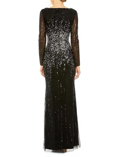 Mac Duggal Women's Sequined Fit & Flare Gown | Thumbnail 2 Mac Duggal Women's Sequined Fit & Flare Gown | Thumbnail 2