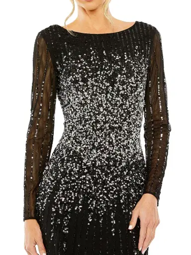 Mac Duggal Women's Sequined Fit & Flare Gown | Thumbnail 3 Mac Duggal Women's Sequined Fit & Flare Gown | Thumbnail 3