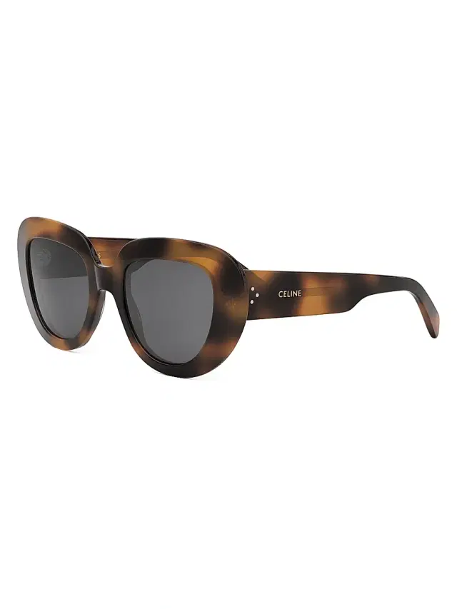 CELINE Women's  3 Dots 51MM Butterfly Sunglasses - Blonde Havana Grey