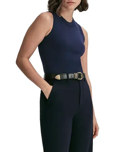 A.L.C. Women's Hadley Rib-Knit Cotton Tank - Maritime Navy | Thumbnail 3 A.L.C. Women's Hadley Rib-Knit Cotton Tank - Maritime Navy | Thumbnail 3