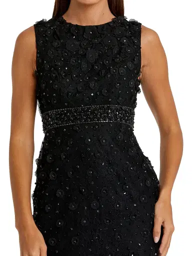 Mac Duggal Women's Floral Beaded Sheath Dress | Thumbnail 4 Mac Duggal Women's Floral Beaded Sheath Dress | Thumbnail 4