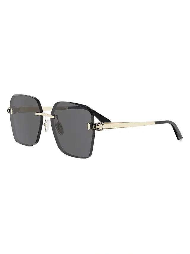 BVLGARI Women's Serpenti Forever 58MM Square Sunglasses - Goldother Smoke