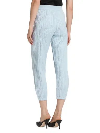 Simkhai Women's Cable-Knit Cotton-Cashmere Crop Joggers | Thumbnail 5 Simkhai Women's Cable-Knit Cotton-Cashmere Crop Joggers | Thumbnail 5