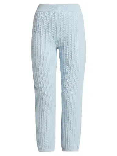 Simkhai Women's Cable-Knit Cotton-Cashmere Crop Joggers | Thumbnail 1 Simkhai Women's Cable-Knit Cotton-Cashmere Crop Joggers | Thumbnail 1