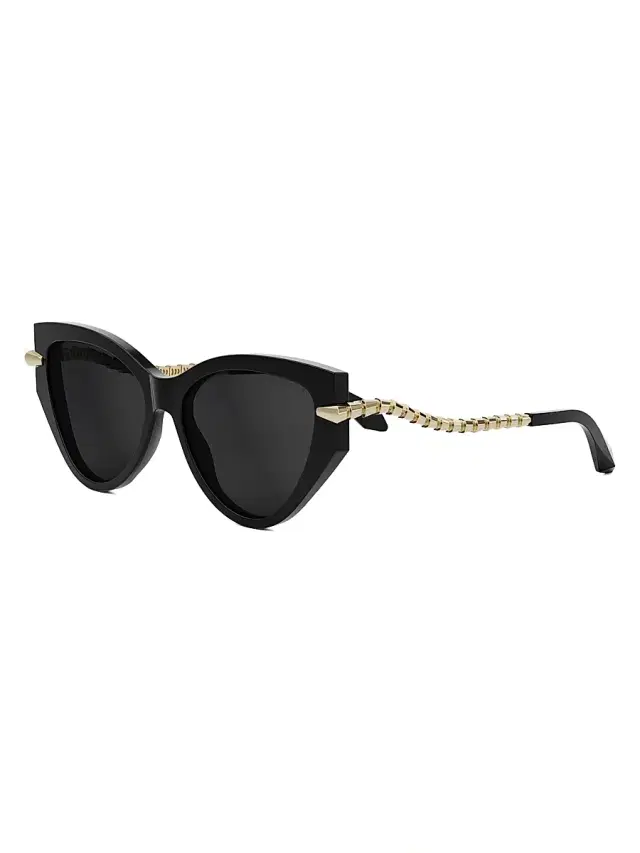 BVLGARI Women's Serpenti 56MM Cat-Eye Sunglasses - Black Gold Dark Grey