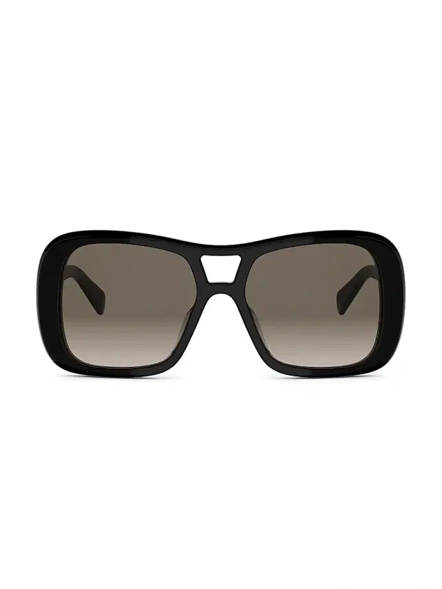 CELINE Women's Triomphe 55MM Pilot Sunglasses - Black Brown