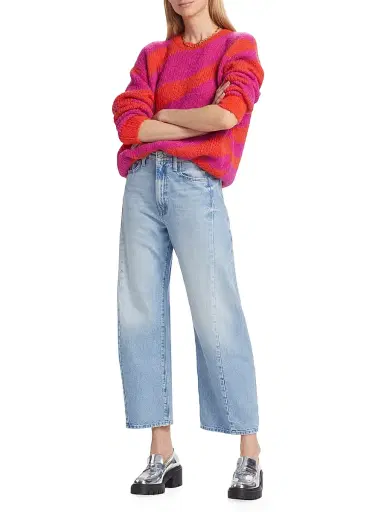 Mother Women's The Half Pipe High-Rise Straight-Leg Ankle Jeans - This Is How I Roll | Thumbnail 2