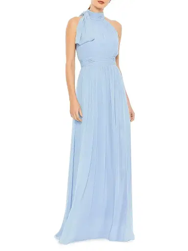 Mac Duggal Women's Sleeveless Chiffon Gown - Powder Blue - Size 24 | Thumbnail 1