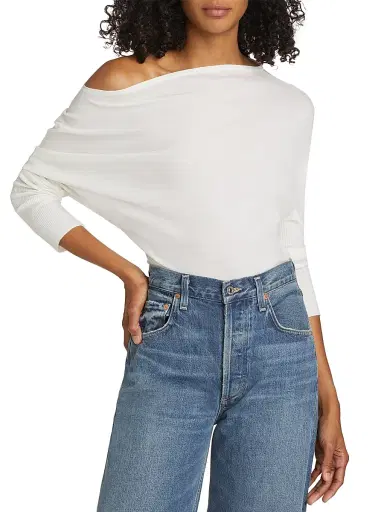 Simkhai Women's Lavina Wool-Blend Off-the-Shoulder Sweater | Thumbnail 3 Simkhai Women's Lavina Wool-Blend Off-the-Shoulder Sweater | Thumbnail 3